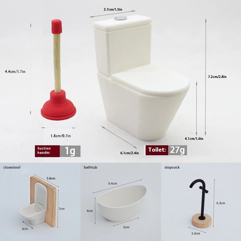 Dollhouse Simulation Toilet Seat Vintage Dollhouse Bathroom White Toilet Doll House Miniature Baby Pretend Toy Doll Accessories